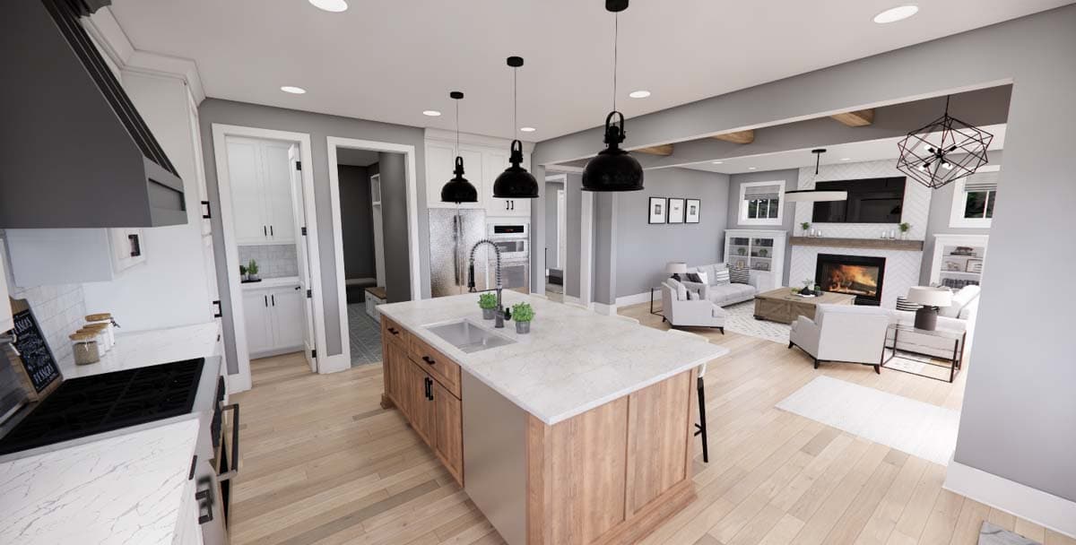Plan 14788RK: 2242 Square Foot House Plan with Alley Access Garage and a Flex Room - Image #11 - Cottage, Country, Modern Farmhouse, New American
