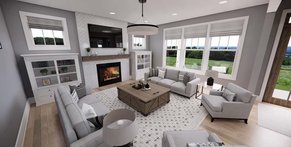 Plan 14789RK: New American House Plan with 4 Beds Plus Bonus - 2272 Sq Ft - Image #5