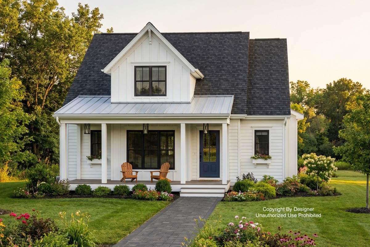 Plan 14790RK: 3 Bed Modern Farmhouse with Bonus Expansion - 2419 Sq Ft - Image #1 - Country, Craftsman, Farmhouse, Modern Farmhouse, New American