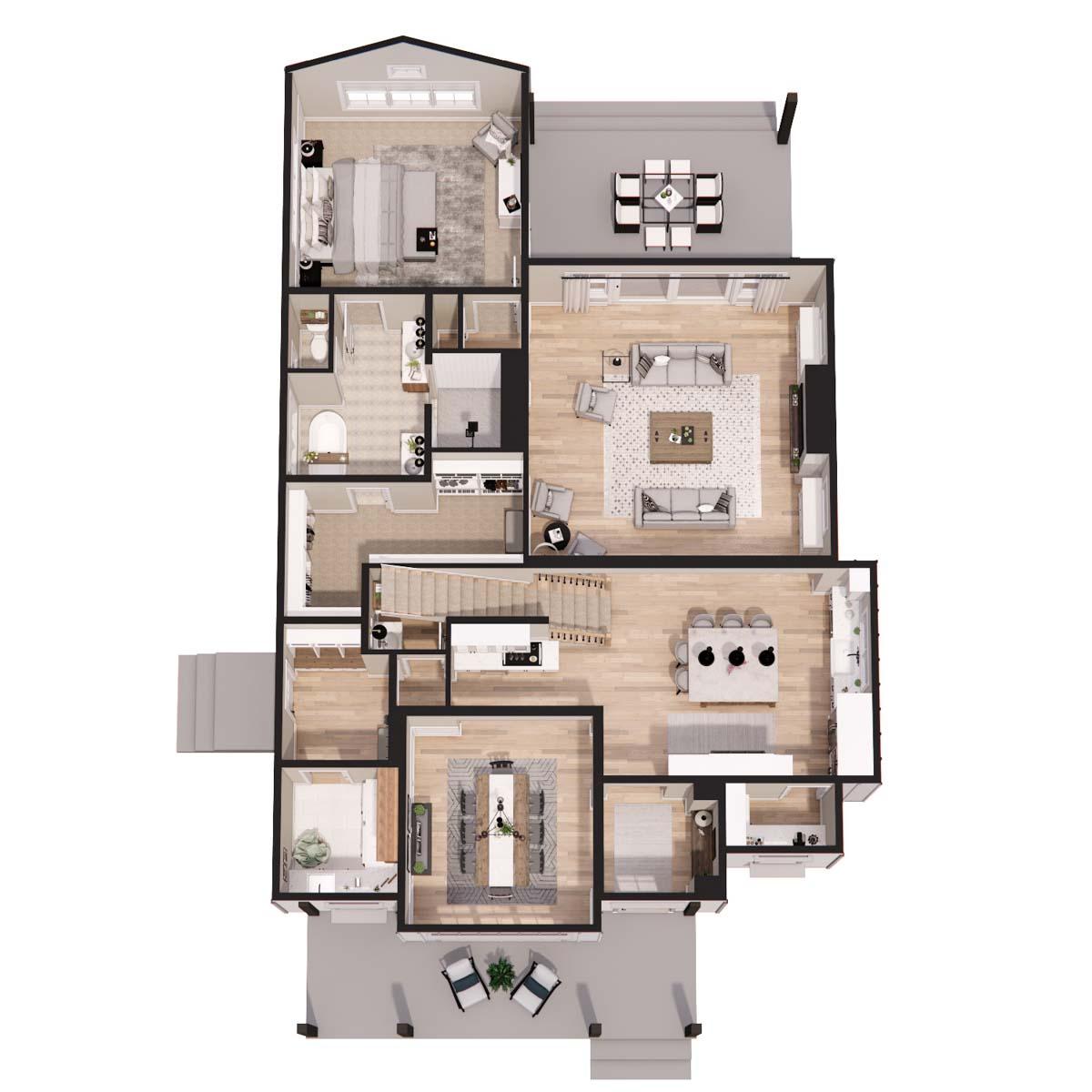 Plan 14790RK: 3 Bed Modern Farmhouse with Bonus Expansion - 2419 Sq Ft - Image #45 - Country, Craftsman, Farmhouse, Modern Farmhouse, New American