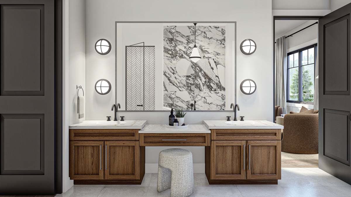 Plan 623305DJ: 2338 Sq Ft Craftsman Lake House Plan with 2-Bedrooms and Lower Level Expansion - Image #13 - Country, Craftsman, Mountain