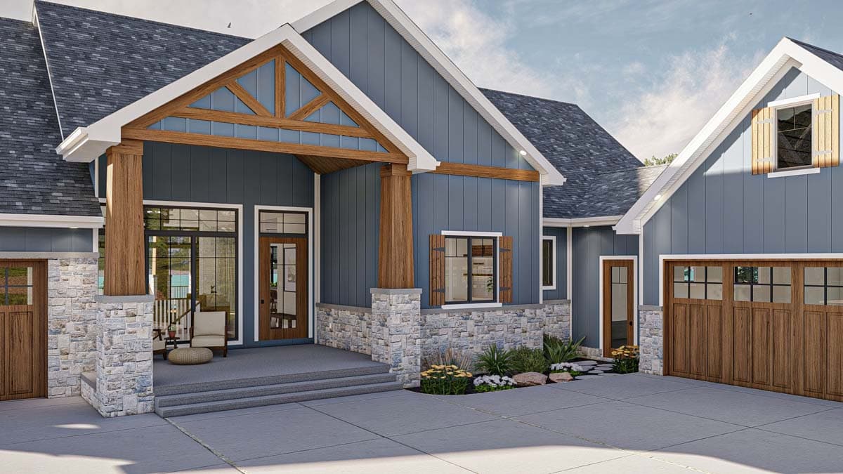 Plan 623305DJ: 2338 Sq Ft Craftsman Lake House Plan with 2-Bedrooms and Lower Level Expansion - Image #14 - Country, Craftsman, Mountain