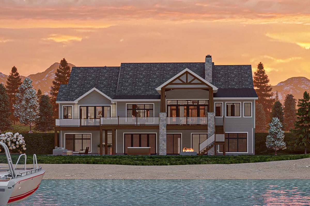 Plan 623305DJ: 2338 Sq Ft Craftsman Lake House Plan with 2-Bedrooms and Lower Level Expansion - Image #21 - Country, Craftsman, Mountain
