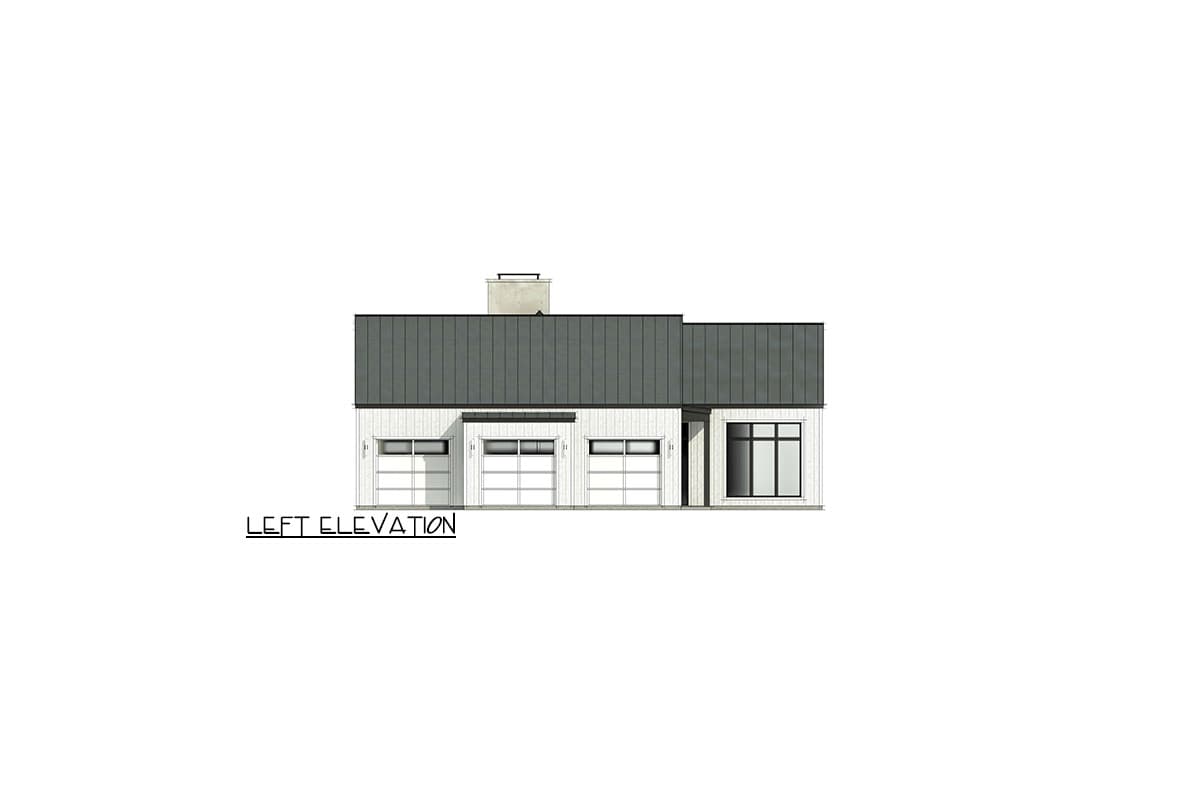 Plan 818095JSS: One-Story Transitional Farmhouse Plan with Spacious Open Concept and Split Bedrooms - Image #9 - Contemporary, Farmhouse, Hill Country, Modern Farmhouse, New American, Transitional