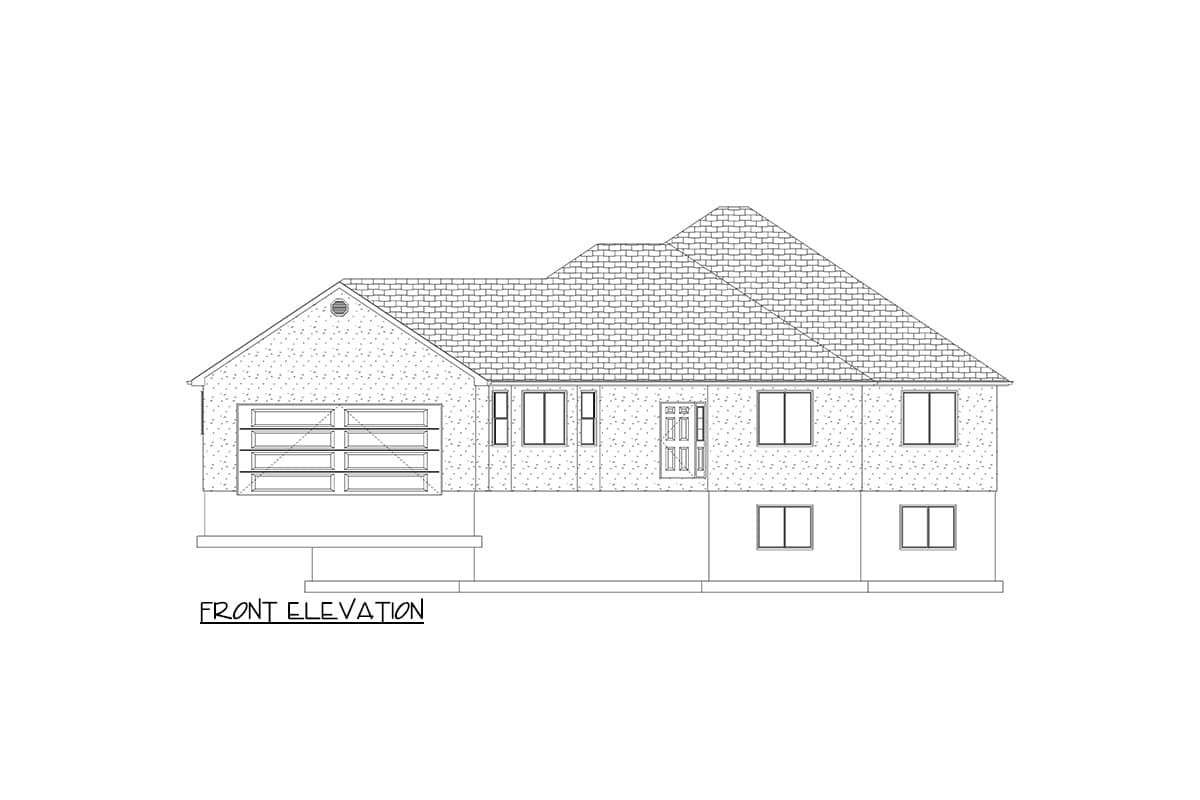 Plan 61475UT: 4 Bed Ranch House Plan with 2-Car Garage - 2356 Sq Ft - Image #8 - Ranch, Traditional
