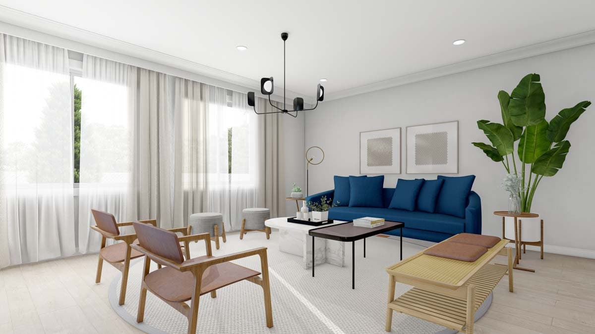 Plan 61475UT: 4 Bed Ranch House Plan with 2-Car Garage - 2356 Sq Ft - Image #4 - Ranch, Traditional