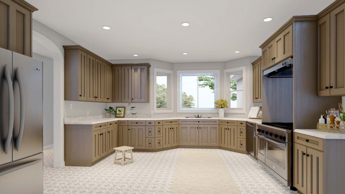 Plan 61475UT: 4 Bed Ranch House Plan with 2-Car Garage - 2356 Sq Ft - Image #6 - Ranch, Traditional