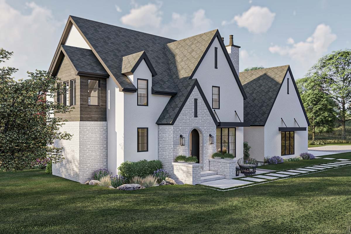 Plan 623307DJ: Transitional House Plan with Brick and Stucco Exterior - 3385 Sq Ft - Image #16 - European, New American, Transitional