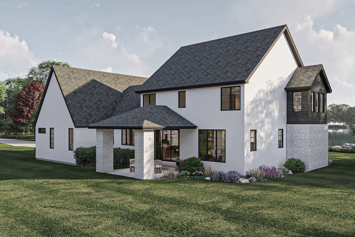 Plan 623307DJ: Transitional House Plan with Brick and Stucco Exterior - 3385 Sq Ft - Image #17 - European, New American, Transitional