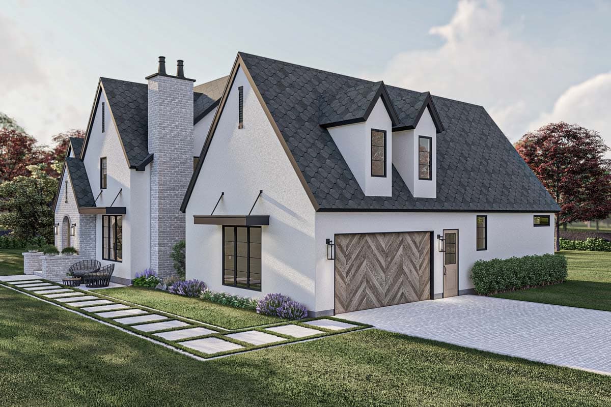 Plan 623307DJ: Transitional House Plan with Brick and Stucco Exterior - 3385 Sq Ft - Image #18 - European, New American, Transitional