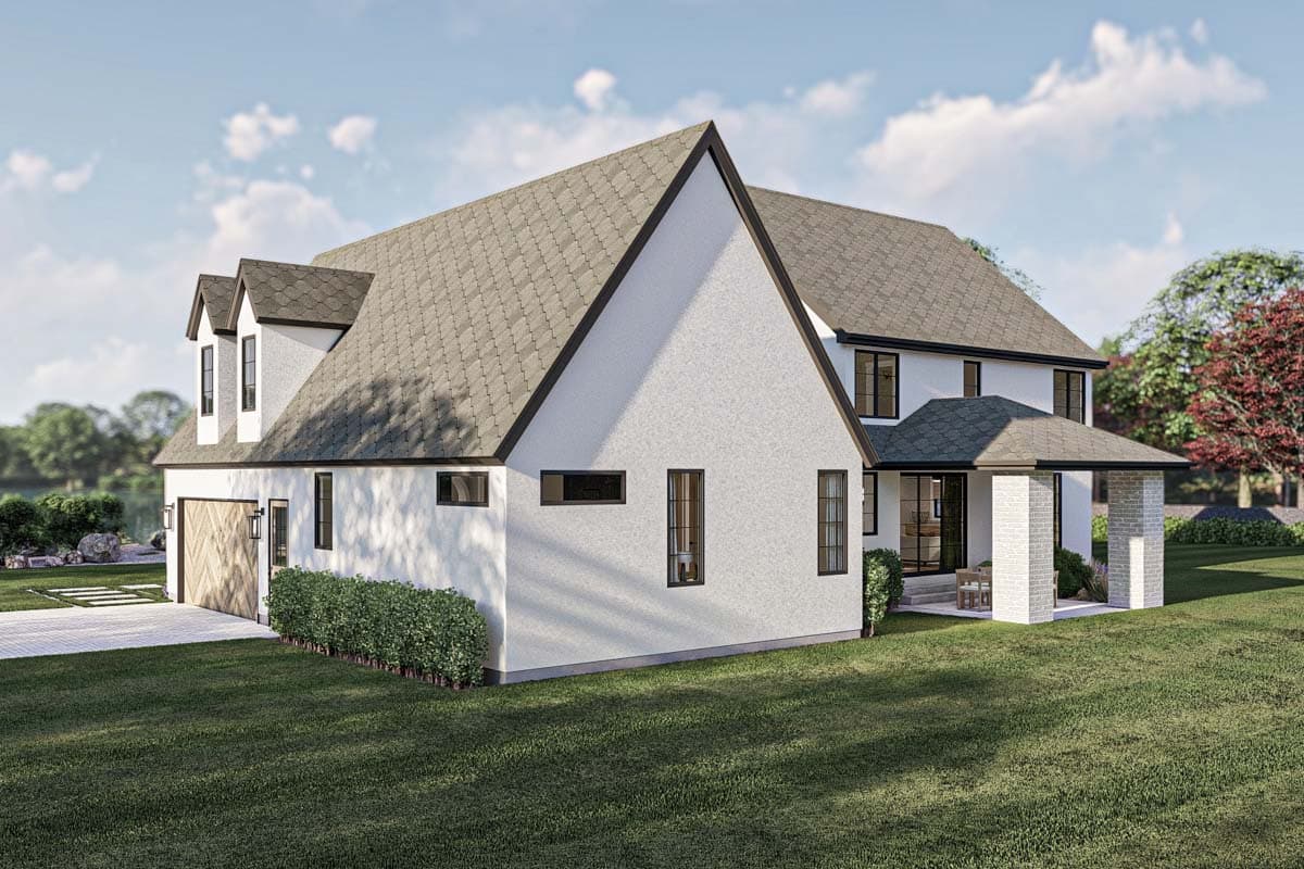 Plan 623307DJ: Transitional House Plan with Brick and Stucco Exterior - 3385 Sq Ft - Image #19 - European, New American, Transitional