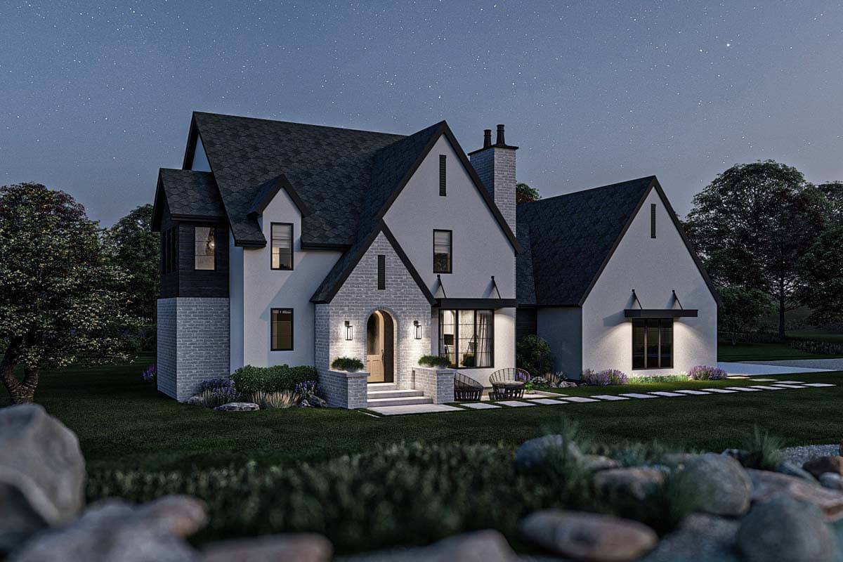 Plan 623307DJ: Transitional House Plan with Brick and Stucco Exterior - 3385 Sq Ft - Image #20 - European, New American, Transitional