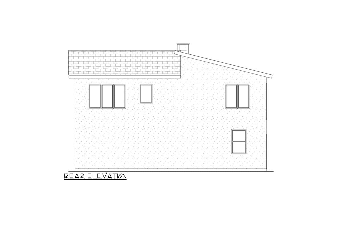 Plan 580061DFT: 3 Bed Modern House Plan with Upstairs Flex Room - 1809 Sq Ft - Image #4 - Modern, Northwest