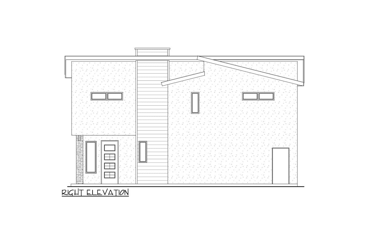 Plan 580061DFT: 3 Bed Modern House Plan with Upstairs Flex Room - 1809 Sq Ft - Image #5 - Modern, Northwest