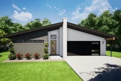 2-Bed Modern Home Plan with Flex Room - 2440 Sq Ft