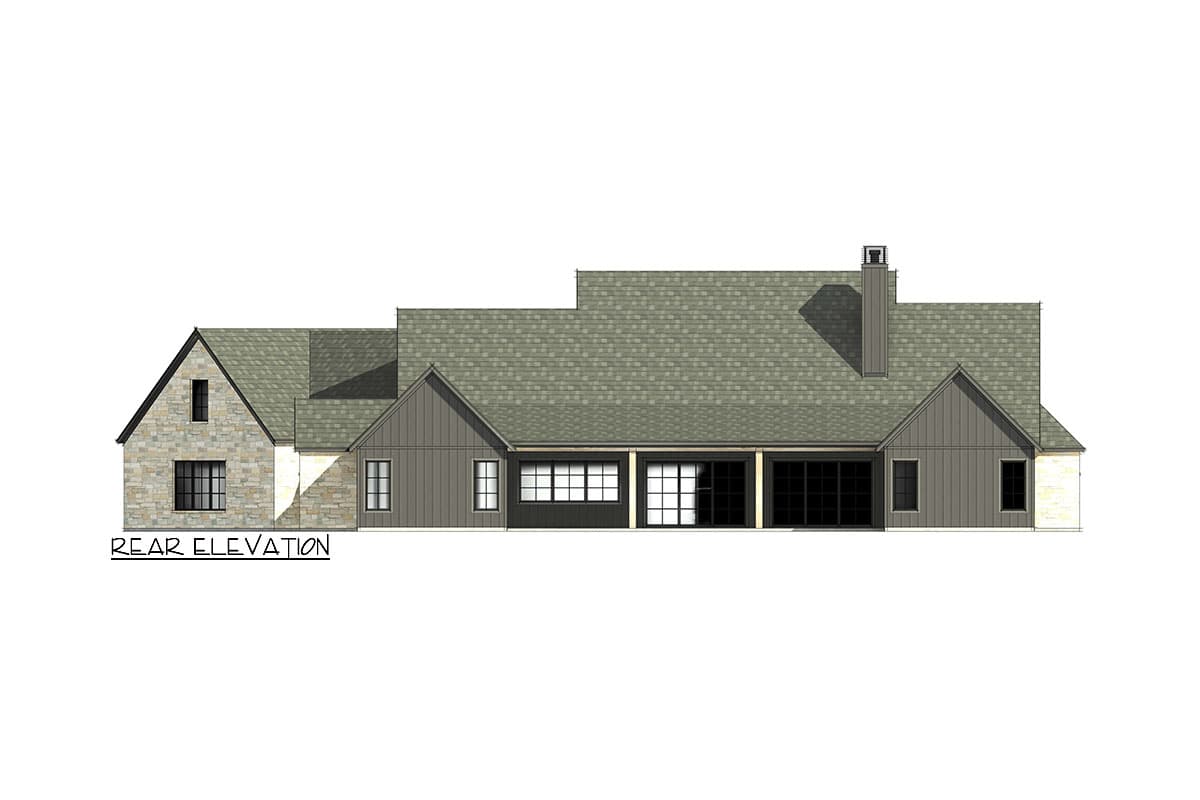 Plan 818097JSS: Modern Farmhouse Plan with 3-Car Angled Garage - 3817 Sq Ft - Image #5 - Country, Farmhouse, Modern Farmhouse, New American