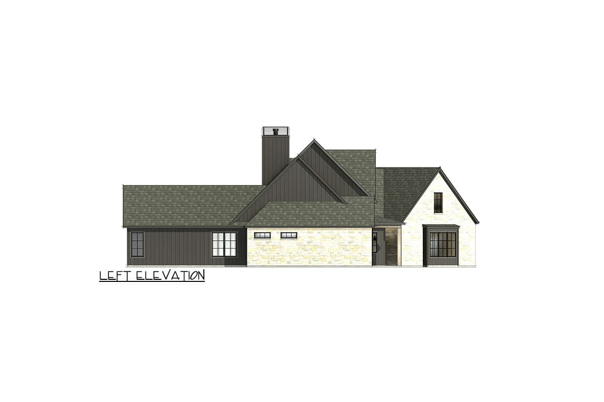 Plan 818097JSS: Modern Farmhouse Plan with 3-Car Angled Garage - 3817 Sq Ft - Image #6 - Country, Farmhouse, Modern Farmhouse, New American