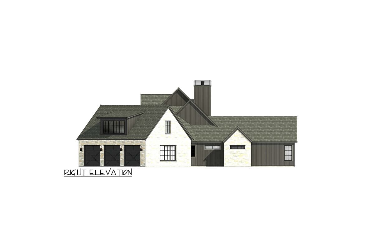 Plan 818097JSS: Modern Farmhouse Plan with 3-Car Angled Garage - 3817 Sq Ft - Image #7 - Country, Farmhouse, Modern Farmhouse, New American