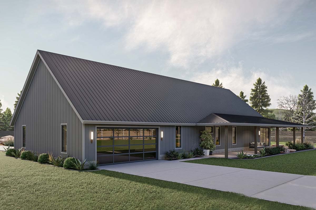 Plan 623308DJ: Barndominium-Style House Plan with Cathedral Ceiling Garage - 2191 Sq Ft - Image #18 - Barndominium, Country, Traditional