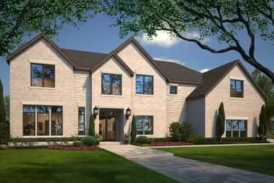 Luxury Hill Country House Plan with 2-Story Family and Dining Rooms - 4575 Sq Ft