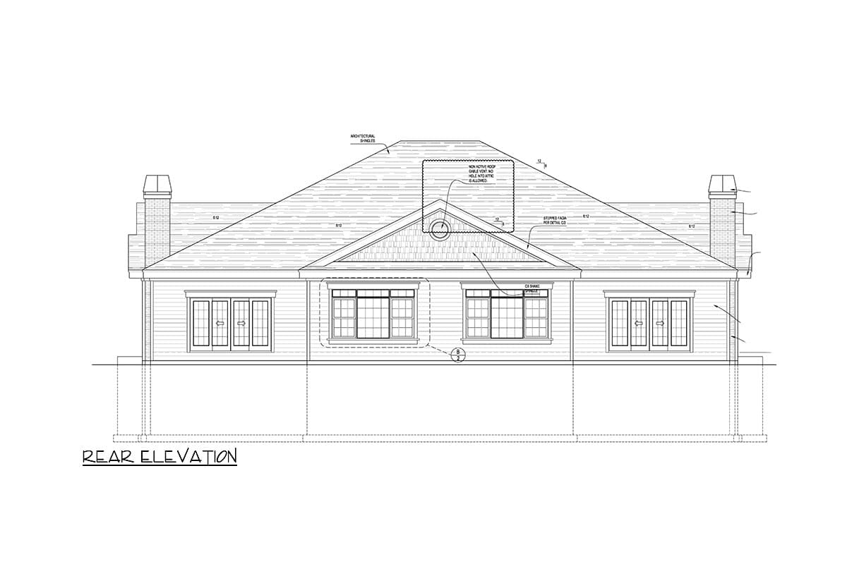 Plan 849028PGE: Duplex House Plan with 4 Bed Units with Finished Lower Levels - 3332 Sq Ft Each - Image #9 - New American, Traditional