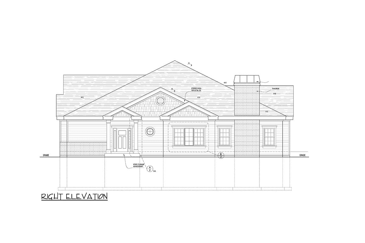 Plan 849028PGE: Duplex House Plan with 4 Bed Units with Finished Lower Levels - 3332 Sq Ft Each - Image #8 - New American, Traditional