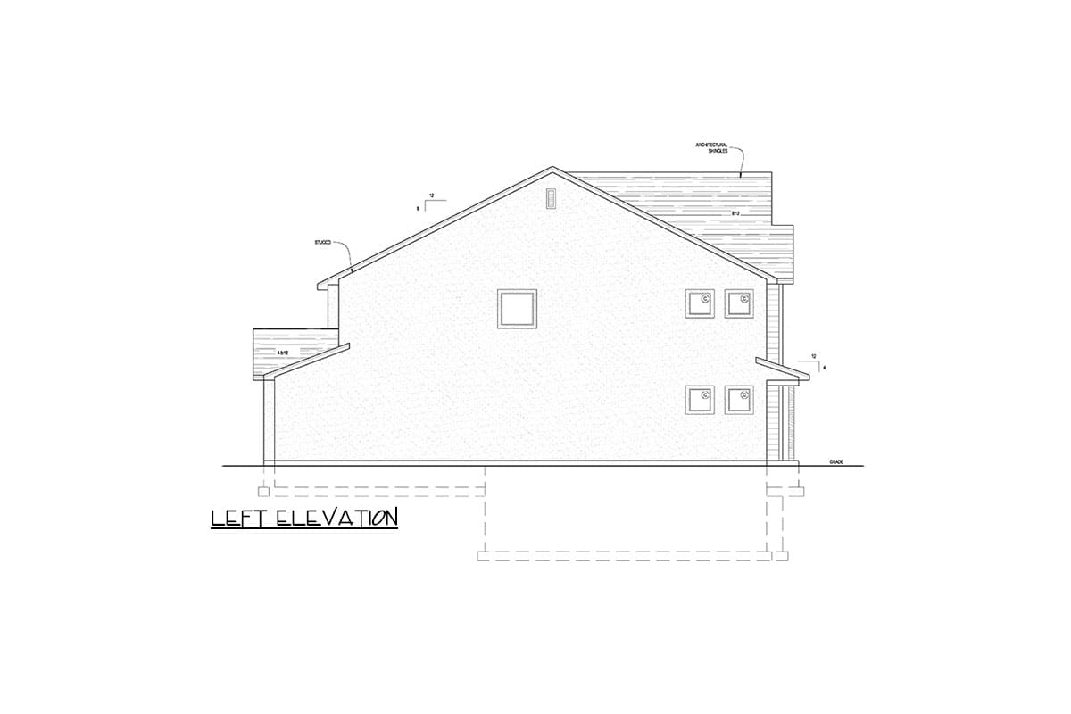 Plan 849030PGE: Contemporary Duplex House Plan with 3-Bed Units and Rear-Entry Garages - 1501 Sq Ft Ea - Image #4 - Contemporary, New American, Transitional