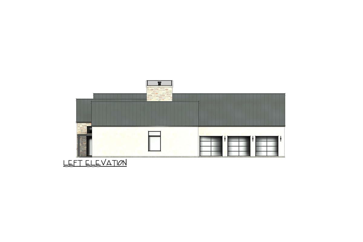 Plan 818099JSS: 4-Bed Contemporary Farmhouse Plan with Bonus Above 3-Car Garage - 4081 Sq Ft - Image #8 - Contemporary, Hill Country, Modern Farmhouse, New American