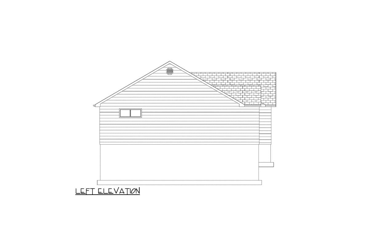 Plan 61476UT: Traditional One-Story Ranch Home Plan with 3 Bedrooms - 1358 Sq Ft - Image #9 - Ranch, Traditional