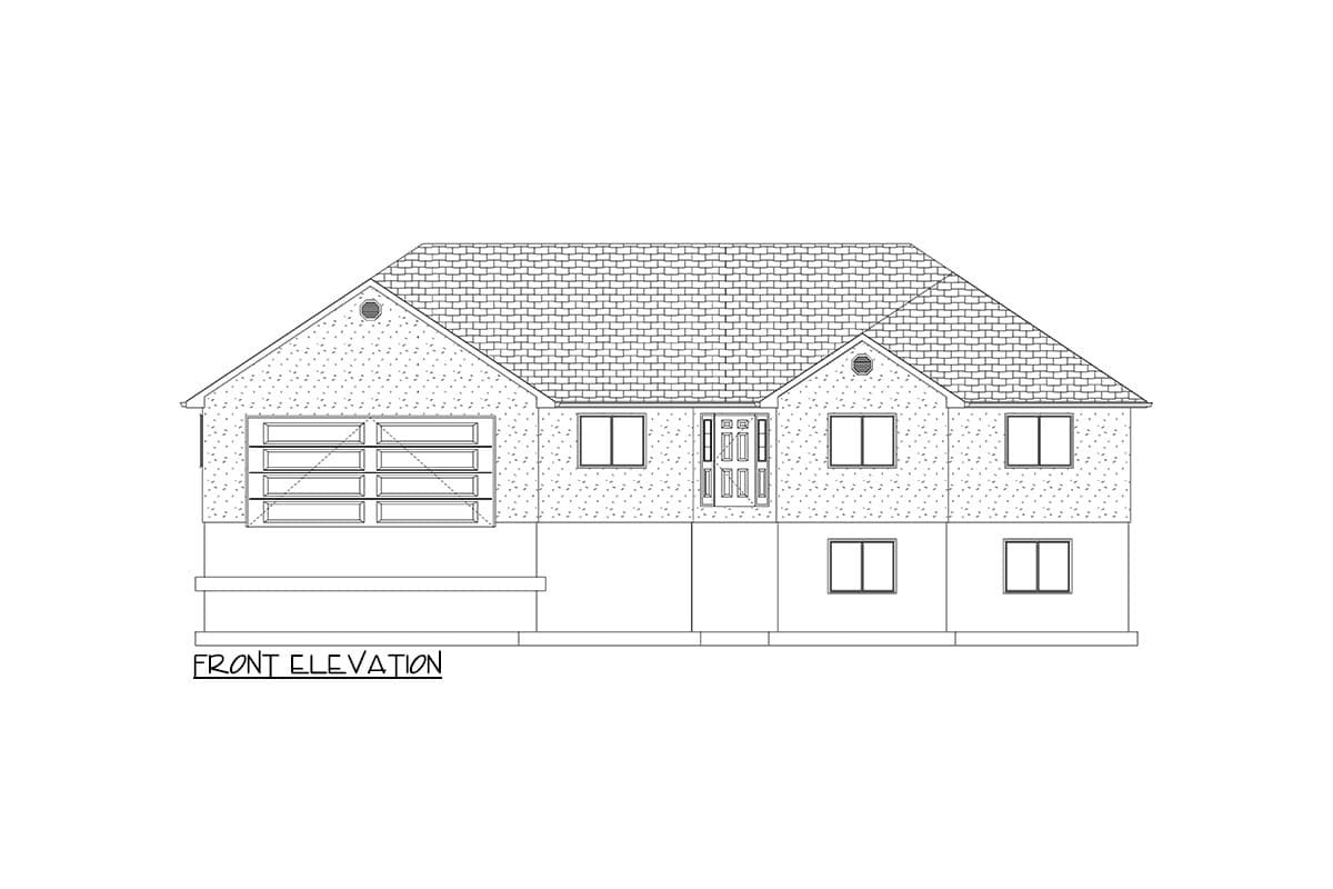 Plan 61477UT: 3 Bed One Story House Plan with Lower Level Expansion - 1808 Sq Ft - Image #8 - Ranch, Traditional