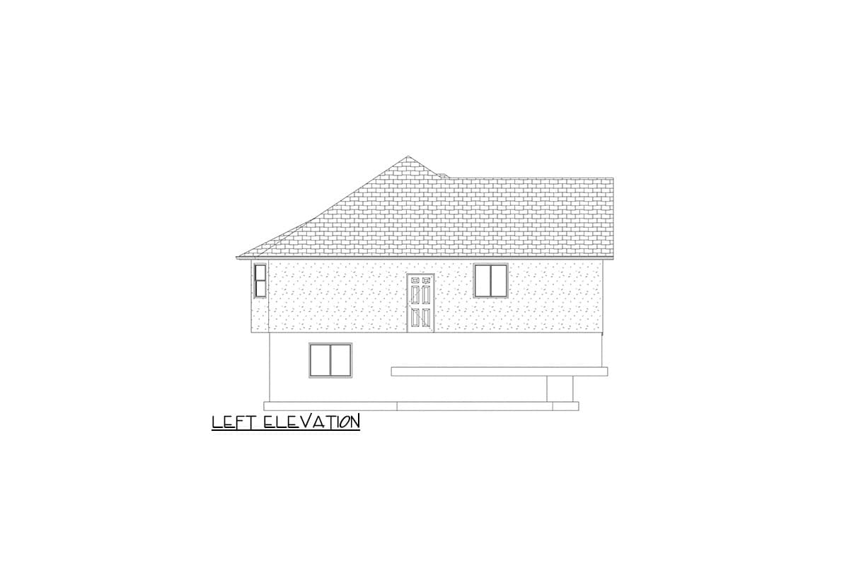 Plan 61477UT: 3 Bed One Story House Plan with Lower Level Expansion - 1808 Sq Ft - Image #9 - Ranch, Traditional