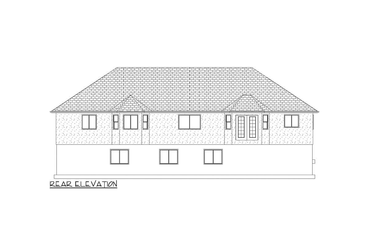Plan 61477UT: 3 Bed One Story House Plan with Lower Level Expansion - 1808 Sq Ft - Image #10 - Ranch, Traditional