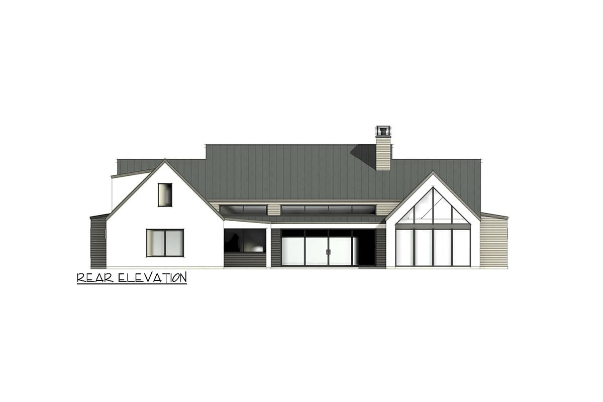 Plan 818100JSS: One-Story Scandinavian-Style House Plan with Bonus Room - 3637 Sq Ft - Image #7 - Contemporary, European, Scandinavian, Transitional