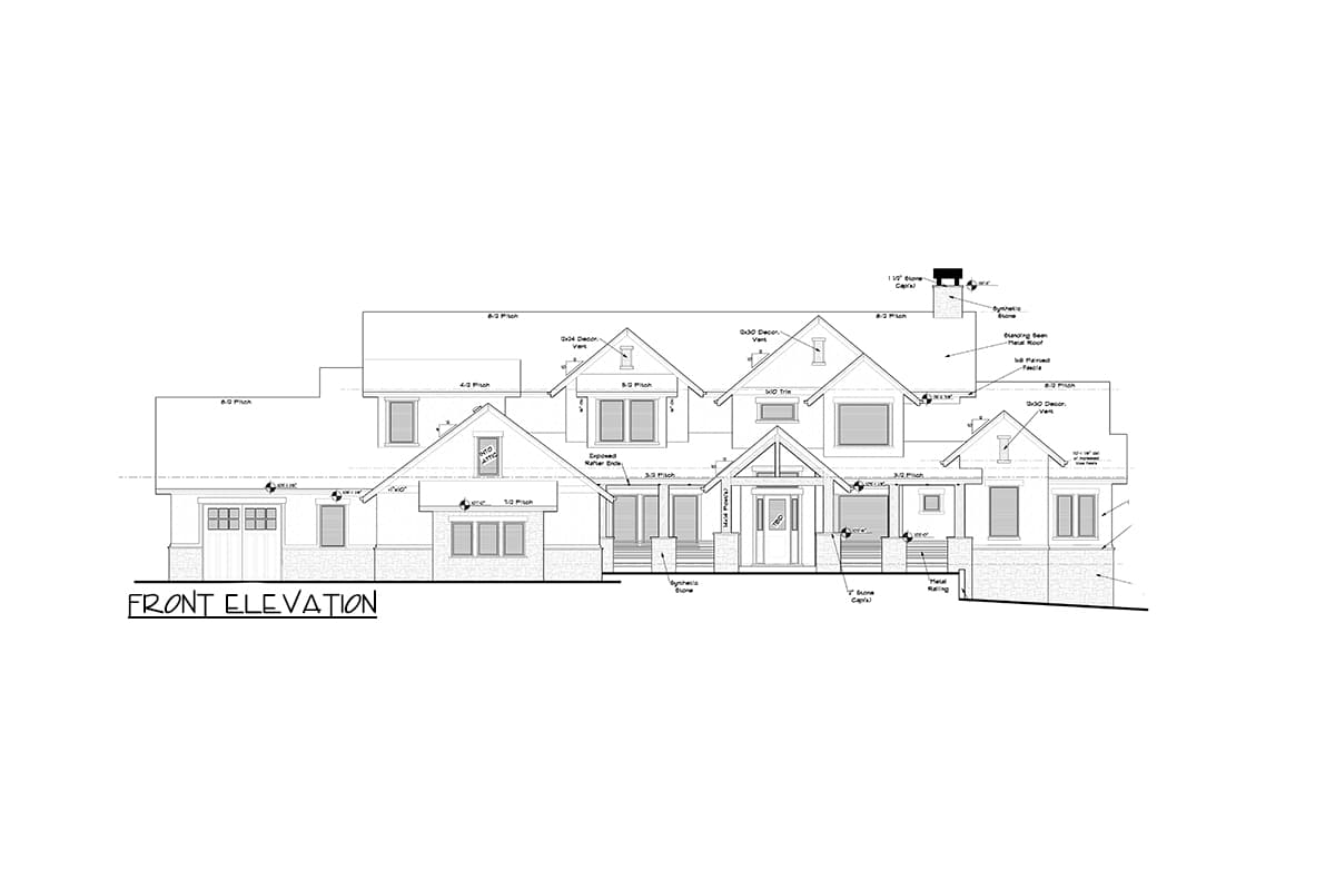 Plan 95229RW: 6 Bed New America House Plan with 3-Car Garage - 4,464 Sq Ft - Image #33 - Craftsman, Mountain, New American, Transitional