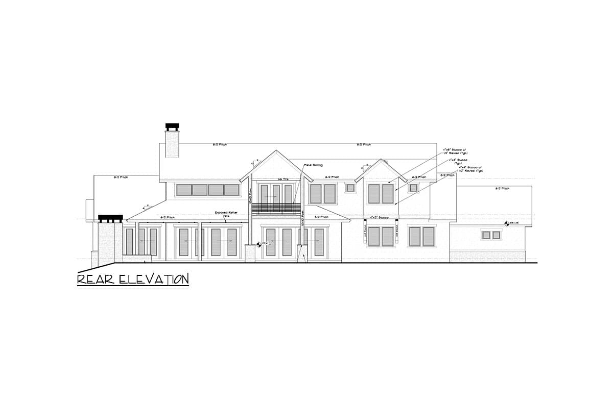 Plan 95229RW: 6 Bed New America House Plan with 3-Car Garage - 4,464 Sq Ft - Image #35 - Craftsman, Mountain, New American, Transitional