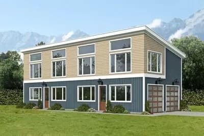 Contemporary Barndominium House Plan with Side-Entry Garage - 1878 Sq Ft