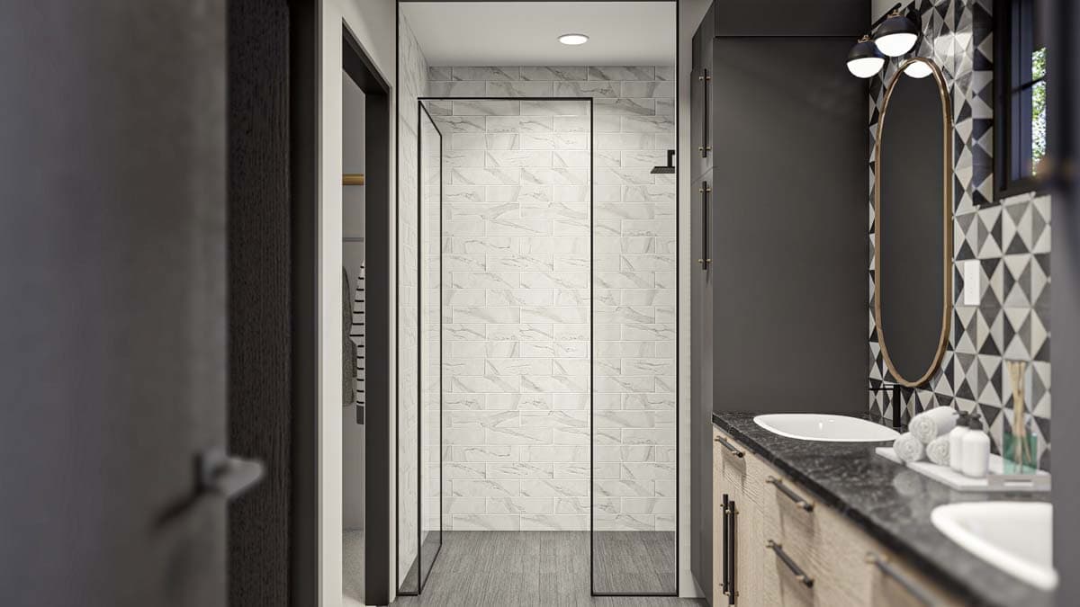 Plan 623309DJ: 3-Bedroom Modern Home Plan with 2-Car Garage - 1593 Sq Ft - Image #11 - Contemporary, Mid Century Modern, Modern, Northwest, Prairie