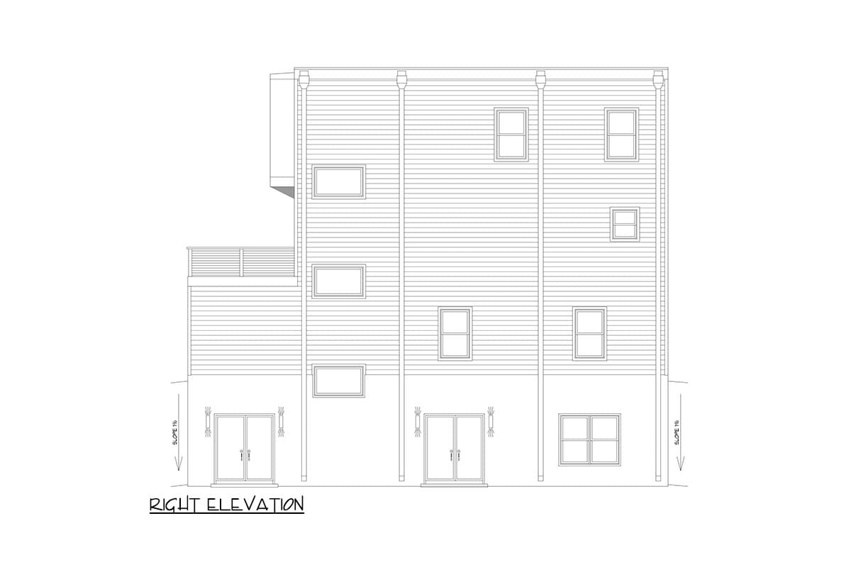 Plan 680223VR: 3-Story Contemporary House Plan with Unfinished Basement - 2342 Sq Ft - Image #5 - Carriage, Contemporary, Mid Century Modern, Modern, Mountain