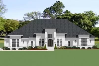 Transitional House Plan with 5 Beds and a 3-Car Garage - 5038 Sq Ft