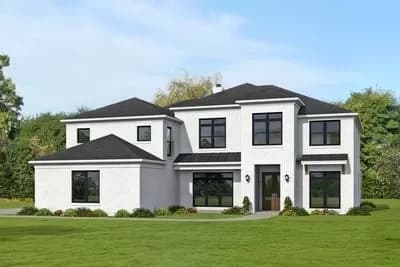 6 Bed House Plan with Elevator and Home Office - 5622 Sq Ft