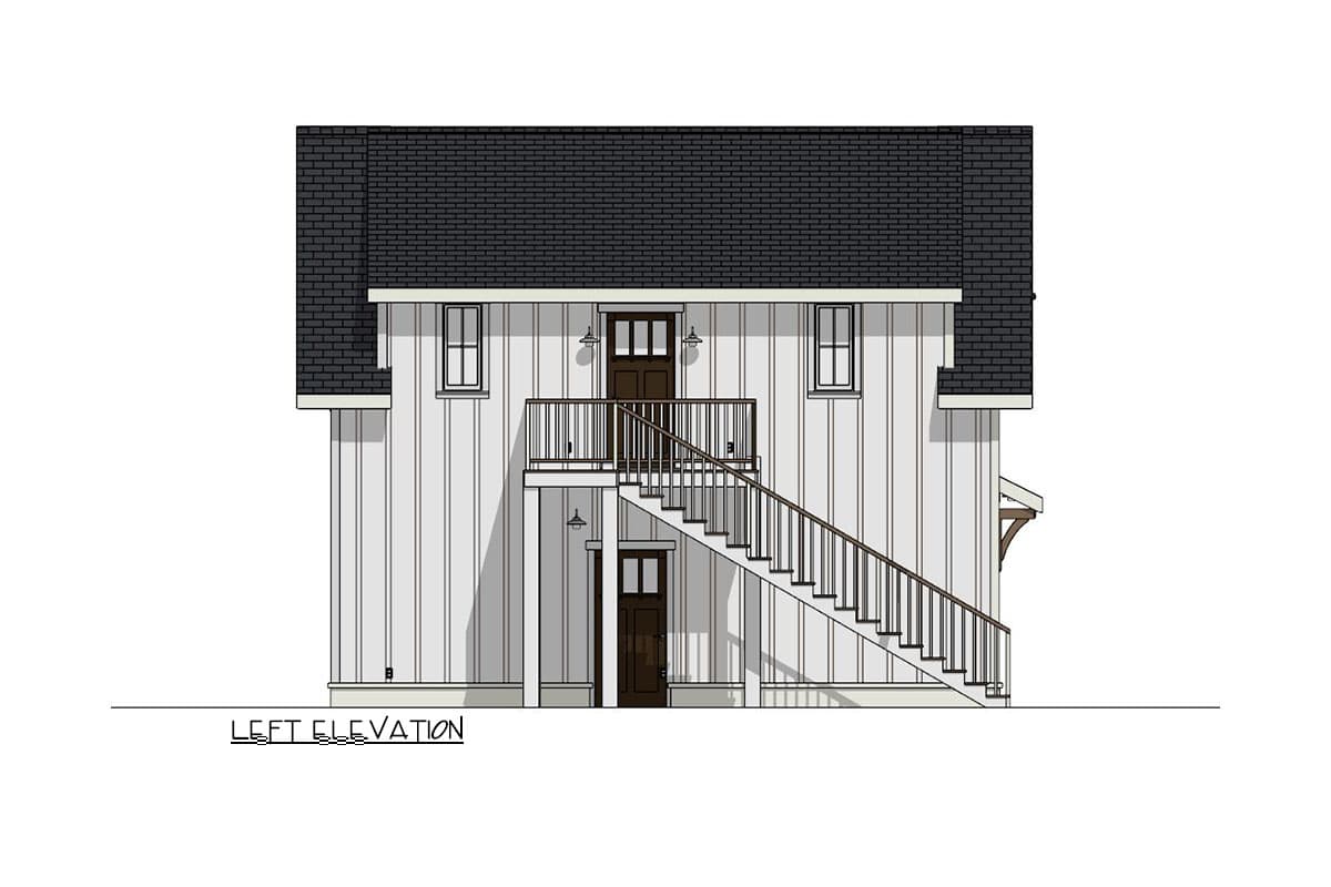 Plan 765051TWN: One-Bed Garage Apartment with ADU Potential - 672 Sq Ft - Image #12 - Carriage, Cottage, Country, Craftsman, Traditional