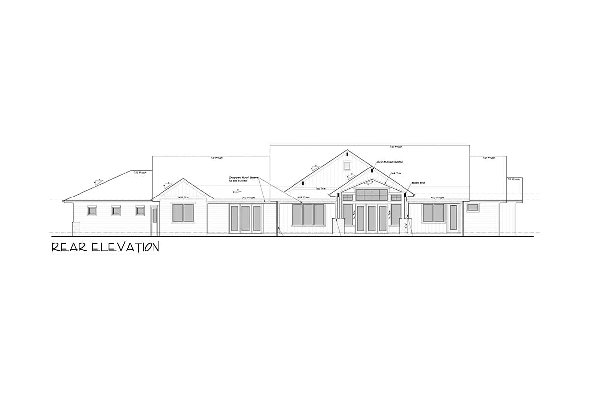 Plan 95234RW: Multi-Generational House Plan with 4-Car Angled Garage - 3526 Sq Ft - Image #5 - Craftsman, Mountain, New American