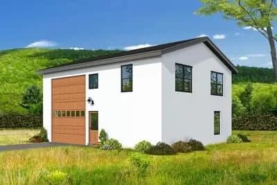 Detached Garage with Oversized Bay and a Kitchenette and an Office - 496 Sq Ft