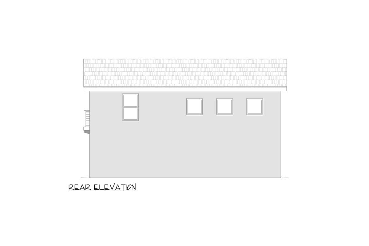 Plan 680230VR: Detached Garage Plan with Workshop and Office - 850 Sq Ft Garage and Shop - Image #4 - Carriage, Contemporary