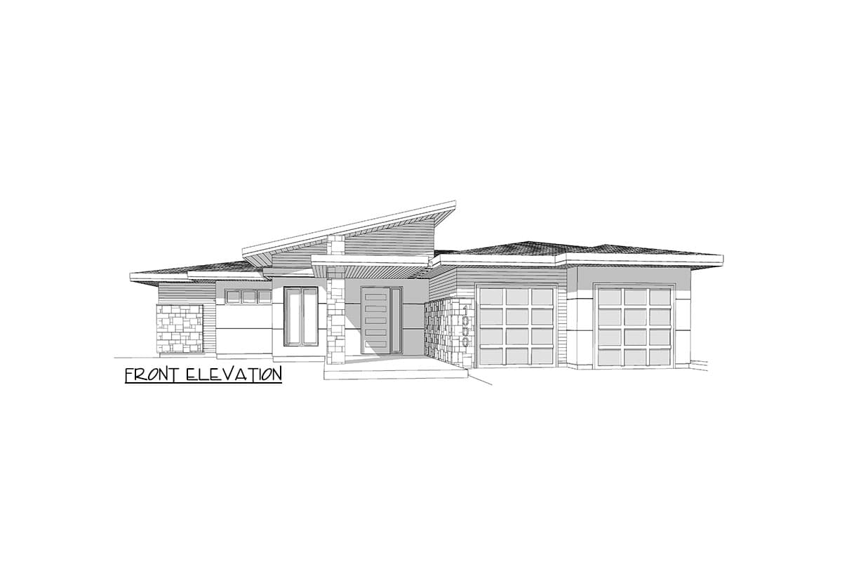 Plan 144102UPR: Modern Lake House Plan with Lower Level Rec Room - 3320 Sq Ft - Image #15 - Mid Century Modern, Modern, New American