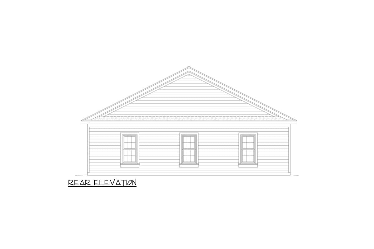 Plan 680232VR: 2-Car Garage with Large Studio in Back - 773 Sq Ft - Image #4 - Country, Rustic