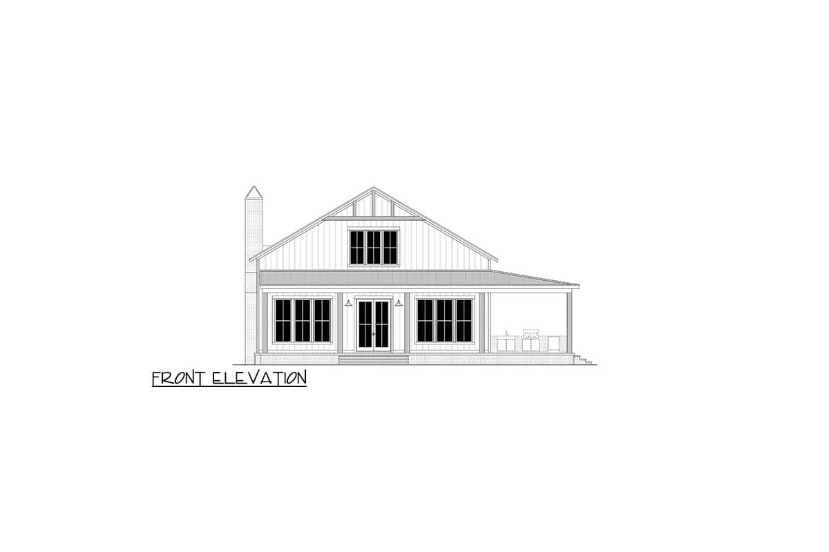 Plan 51951HZ: 4-Bed Modern Farmhouse Barndo-Style House Plan with Workshop Garage - 2500 Square Feet - Image #13 - Barndominium, Country, Modern Farmhouse, New American, Traditional