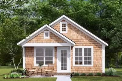 3 Bed ADU Cottage House Plan with Rental Property Potential - 785 Sq Ft