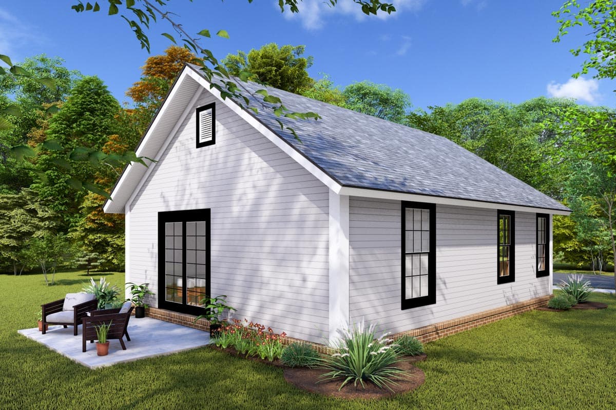 Plan 52337WM: 2 Bed House Plan with ADU Potential - 628 Square Feet - Image #5 - Cabin, Cottage, Country, Traditional