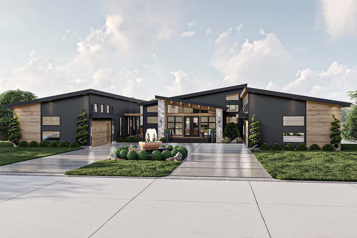 Plan 623310DJ: Luxurious Modern Home Plan with Private Apartment Suite and Basement Expansion Option - 2,921 Sq Ft - Image #23 - Modern, New American